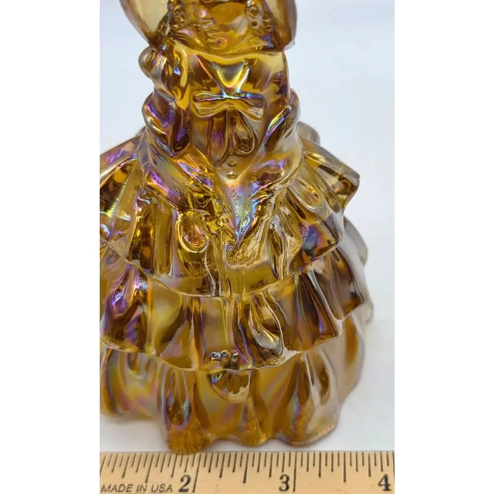 Wheaton Glass 1960’s AMBER Carnival Glass Southern Belle